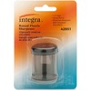 Integra Handheld 1-hole Pencil Sharpener Canister - Desktop, Handheld - 1 Hole(s) - Plastic, Aluminum - Smoke - 1 Each