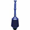 Impact Deluxe Professional Plunger - 2.75" Cup Diameter - Polyethylene - Dark Blue - Toilet - Splash Proof