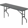 Iceberg IndestrucTable TOO 1200 Series Foldlng Table - Rectangle Top - Contemporary Style - 250 lb Capacity - 72" Table Top Length x 18" Table Top Wid