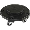 Genuine Joe Round Dolly - 5 Casters - 3" Caster Size - Resin - Black - 1 Each