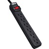 Tripp Lite by Eaton Protect It! 6-Outlet Surge Protector, 6 ft. Cord, 360 Joules, Diagnostic LED, Black Housing - 6 x NEMA 5-15R - 1875 VA - 360 J - 1