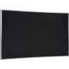 Ghent Recycled Bulletin Board with Aluminum Frame - 48" Height x 72" Width - Black Rubber Surface - Recyclable, Washable, Easy to Clean, Textured Surf