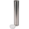 San Jamar Stainless Steel Water Cup Dispenser - 16" Tube - Pull Dispensing - Stainless Steel - Stainless Steel - 1 Each