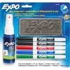 Expo Low-Odor Starter Marker Set - Fine Marker Point - Red, Blue, Green, Black - 4 / Set