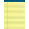 TOPS Docket Legal Rule Writing Pads - 50 Sheets - Double Stitched - 16 lb Basis Weight - 8 1/2" x 11 3/4" - 11.75" x 8.5" - Canary Paper - Rigid, Heav