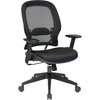 Office Star AirGrid Back & Mesh Seat Managers Chair - Black Seat - Black Back - High Back - 5-star Base - Armrest - 1 Each