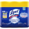 Lysol Disinfecting Wipes 3-pack - Lemon Scent - 35 / Canister - 3 / Pack - Disinfectant, Antibacterial - White