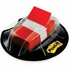 Post-it&reg; Flags in Desk Grip Dispenser - 200 - 1" x 1 3/4" - Rectangle - Unruled - Red - Removable, Self-adhesive - 200 / Pack