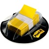 Post-it&reg; Flags in Desk Grip Dispenser - 200 - 1" x 1 3/4" - Rectangle - Unruled - Yellow - Removable, Self-adhesive - 200 / Pack