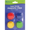 Learning Resources Super Strong Magnetic Clips Set - 1.5" Diameter - 50 Sheet Capacity - for Whiteboard, Folder - 4 / Pack - Assorted