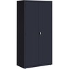 Lorell Fortress Series Storage Cabinets - 36" x 18" x 72" - 5 x Shelf(ves) - Recessed Locking Handle, Hinged Door, Durable - Black - Powder Coated - S