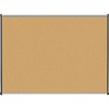 Lorell Satin-Finish Bulletin Board - 48" Height x 36" Width - Natural Cork Surface - Durable, Self-healing - Silver Anodized Aluminum Frame - 1 Each