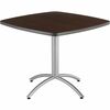 Iceberg CafeWorks 36" Square Cafe Table - Melamine Square Top - Powder Coated Base - Contemporary Style x 1.13" Table Top Thickness - 30" Height x 36"
