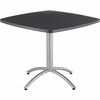Iceberg CafeWorks 36" Square Cafe Table - Melamine Square Top - Powder Coated - 1.13" Table Top Thickness - 30" Height x 36" Width x 36" Depth - Assem