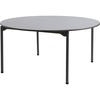 Iceberg Maxx Legroom Wood Round Folding Table - For - Table TopGray Round, Melamine Top - Four Leg Base - 4 Legs x 0.75" Table Top Thickness x 60" Tab