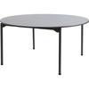 Iceberg Maxx Legroom Wood Round Folding Table - Gray Round, Melamine Top - Four Leg Base - 4 Legs - 0.75" Table Top Thickness x 60" Table Top Diameter