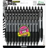 Zebra Z-Grip Retractable Ballpoint Pens - Medium Pen Point - 1 mm Pen Point Size - Retractable - Black - Clear Barrel - 24 / Pack