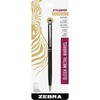 Zebra Multifunctional Stylus Pen - Integrated Writing Pen - 1 Pack - 0.24" - Metal - Black - Tablet Device Supported