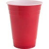 Genuine Joe 16 oz Party Cups - 50 / Pack - Red - Plastic - Party, Cold Drink