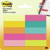 Post-it&reg; Page Markers - 1/2"W - Bright Colors - 500 x Assorted - 1/2" x 2" - Rectangle - Unruled - Assorted - Paper - Self-adhesive, Removable, Re