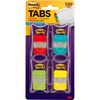 Post-it&reg; Tabs - 100 Write-on Tab(s) - 1" Tab Height x 1.50" Tab Width - Red, Blue, Green, Yellow Tab(s) - Tear Resistant, Wear Resistant, Repositi