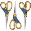 Acme United 8" Titanium Nonstick Straight Scissors - 3.25" Cutting Length - 8" Overall Length - Straight-left/right - Titanium - Pointed Tip - Yellow 
