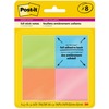 Post-it&reg; Super Sticky Full Adhesive Notes - Energy Boost Color Collection - 240 - 2" x 2" - Square - 30 Sheets per Pad - Unruled - Green, Blue, Or