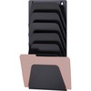 Officemate Wall File Holder - 7 Compartment(s) - 22.4" Height x 9.5" Width x 2.9" Depth - Black - Plastic - 1 Each
