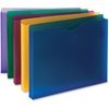 Smead Straight Tab Cut Letter File Jacket - 1" Folder Capacity - 8 1/2" x 11" - 1" Expansion - Blue, Red, Yellow, Green, Purple - 10 / Pack