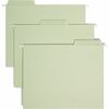 Smead FasTab 1/3 Tab Cut Letter Recycled Hanging Folder - 8 1/2" x 11" - Top Tab Location - Assorted Position Tab Position - Moss - 10% Recycled - 20 