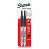 Sharpie Retractable Ultra-Fine Point Permanent Markers - Ultra Fine Marker Point - Retractable - Black - 2 / Pack