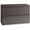 Lorell Fortress Series Lateral File - 42" x 18.6" x 28" - 1 x Shelf(ves) - 2 x Drawer(s) for File - Letter, Legal, A4 - Lateral - Magnetic Label Holde