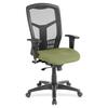 Lorell Executive Mesh High-back Swivel Chair - Fuse Cress Fabric Seat - Steel Frame - 1 Each