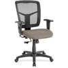 Lorell Ergomesh Managerial Mesh Mid-back Chair - Fabric Seat - Black Back - Black Frame - 5-star Base - 1 Each