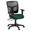 Lorell ErgoMesh Series Managerial Mesh Mid-Back Chair - Insight Forest Fabric Seat - Black Back - Black Frame - 5-star Base - Black - 1 Each