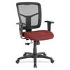 Lorell Ergomesh Managerial Mesh Mid-back Chair - Shire Tulip Fabric Seat - Black Back - Black Frame - 5-star Base - 1 Each