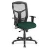 Lorell Executive Mesh High-back Swivel Chair - Insight Forest Fabric Seat - Steel Frame - 1 Each