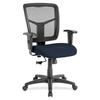 Lorell Ergomesh Managerial Mesh Mid-back Chair - Forte Cadet Fabric Seat - Black Back - Black Frame - 5-star Base - 1 Each