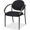 Eurotech Dakota 9011 Stacking Chair - Ebony Fabric Seat - Ebony Fabric Back - Steel Frame - Four-legged Base - 1 Each