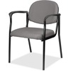 Eurotech Dakota 8011 Guest Chair - Pewter Fabric Seat - Pewter Fabric Back - Steel Frame - Four-legged Base - 1 Each
