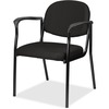 Eurotech Dakota 8011 Guest Chair - Black Fabric Seat - Black Fabric Back - Steel Frame - Four-legged Base - 1 Each