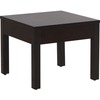 Lorell Occasional Corner Table - Square Top - Square Leg Base - 24" Table Top Length x 24" Table Top Width x 1" Table Top Thickness - 20" Height x 23.