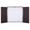 Lorell Dry-erase Whiteboard Presentation Cabinet - Hinged Door - 1 Each - 47.3" x 47.3" x 4.8"