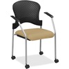 Eurotech Breeze Chair with Casters - Sky Fabric Seat - Sky Back - Gray Steel Frame - Four-legged Base - 1 Each