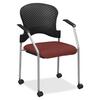 Eurotech breeze FS8270 Stacking Chair - Carmine Fabric Seat - Carmine Back - Gray Steel Frame - Four-legged Base - 1 Each