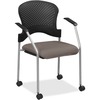 Eurotech Breeze Chair with Casters - Gray Fabric Seat - Gray Back - Gray Steel Frame - Four-legged Base - 1 Each