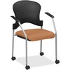 Eurotech breeze FS8270 Stacking Chair - Sand Fabric Seat - Sand Back - Gray Steel Frame - Four-legged Base - 1 Each