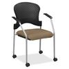 Eurotech Breeze Chair - Toast Fabric Seat - Toast Back - Gray Steel Frame - Four-legged Base - 1 Each
