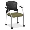 Eurotech breeze FS8270 Stacking Chair - Vine Fabric Seat - Vine Back - Gray Steel Frame - Four-legged Base - 1 Each