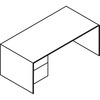 Lacasse Concept 400E Left Pedestal Desk - 66" x 30"29" - 2 x File, Box Drawer(s) - Single Pedestal on Left Side - Finish: Ruby - Locking Pedestal, Pen
